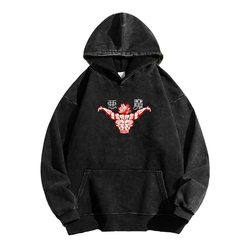 Baki hanma Unisex Washed Hoodie 2602004341