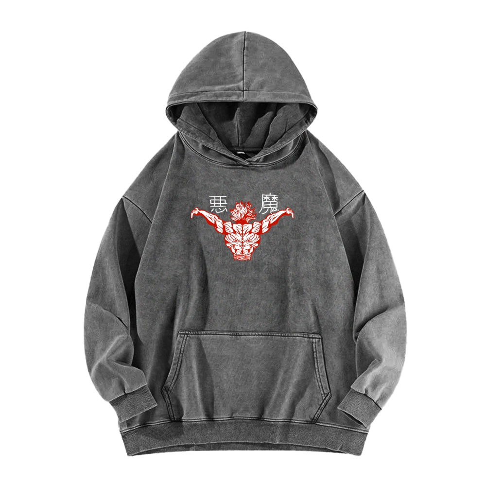 Baki hanma Unisex Washed Hoodie 2602004341