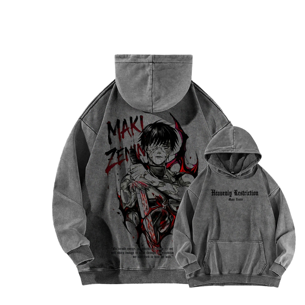 Jujutsu Kaisen Maki Unisex Washed Hoodie 2602006668