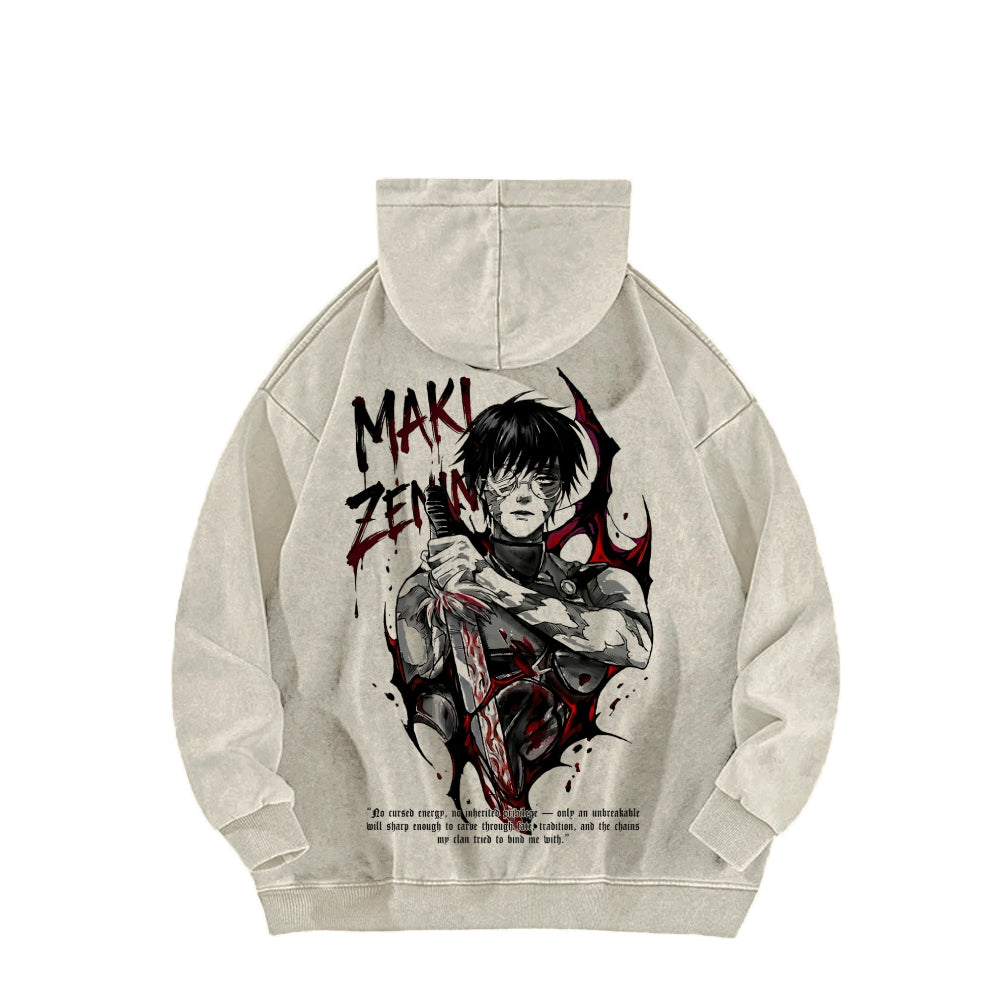 Jujutsu Kaisen Maki Unisex Washed Hoodie 2602006668