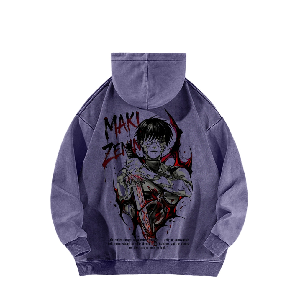 Jujutsu Kaisen Maki Unisex Washed Hoodie 2602006668