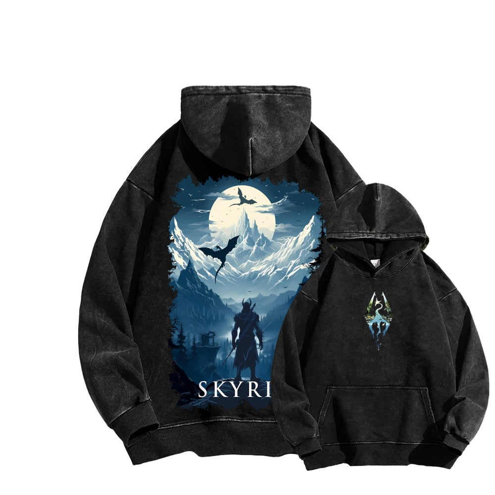 The Elder Scrolls Unisex Washed Hoodie 2602006835