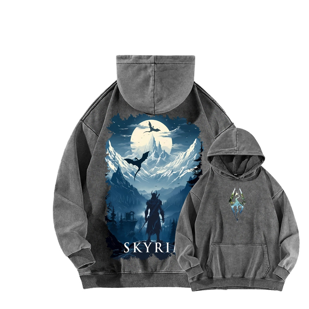 The Elder Scrolls Unisex Washed Hoodie 2602006835