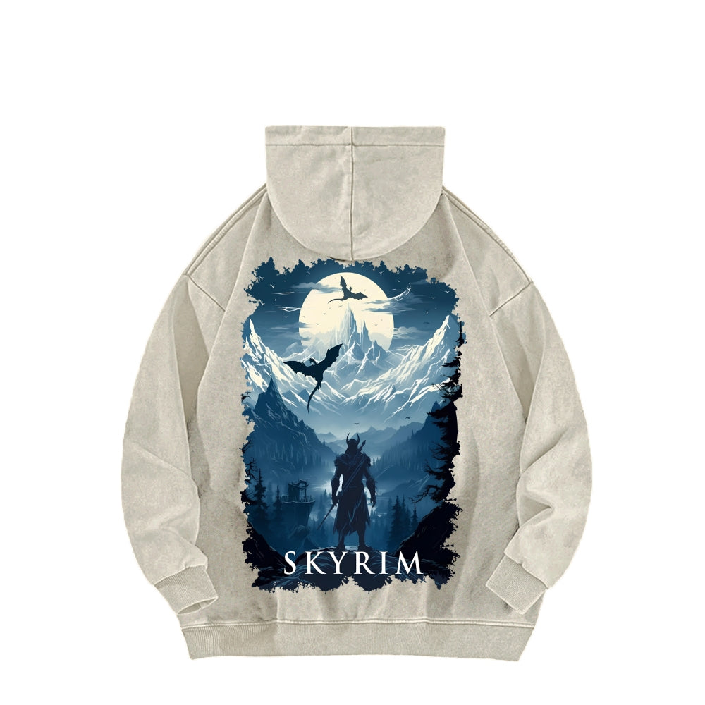 The Elder Scrolls Unisex Washed Hoodie 2602006835