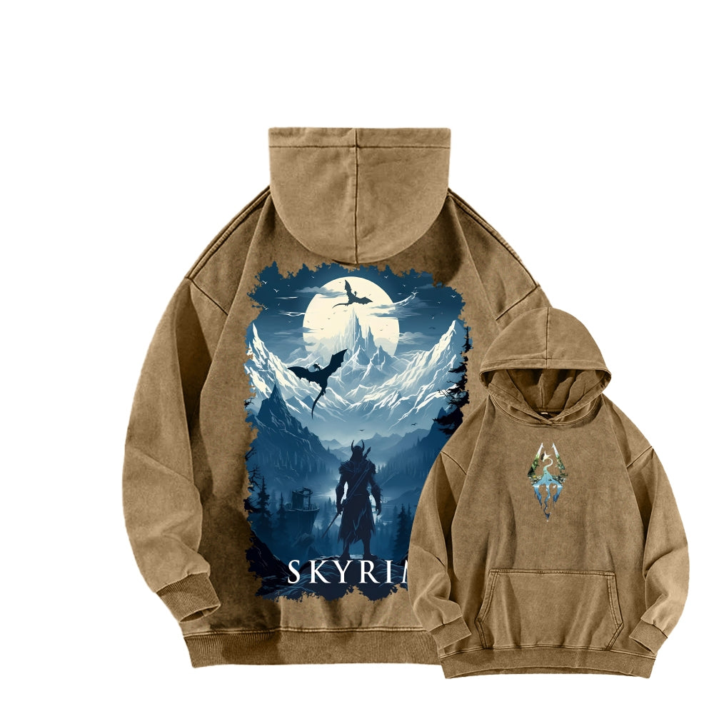 The Elder Scrolls Unisex Washed Hoodie 2602006835