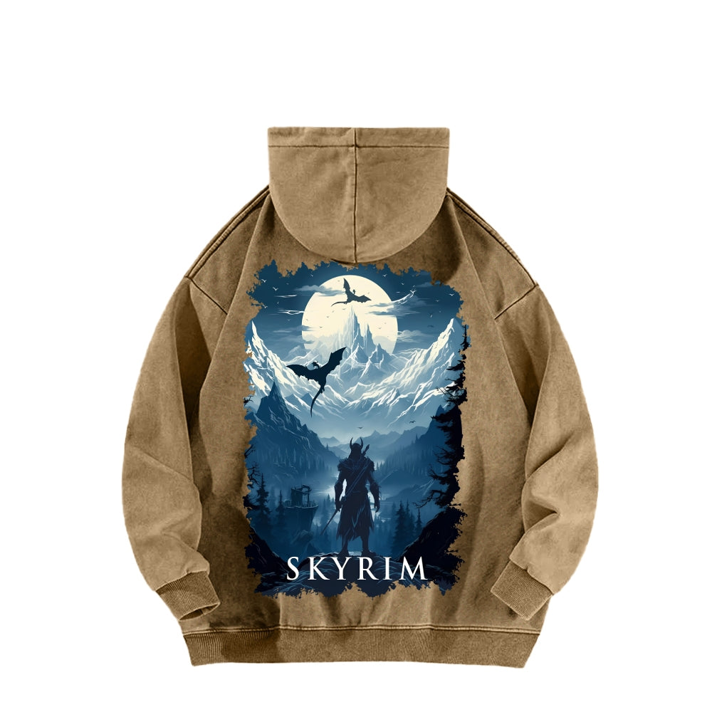 The Elder Scrolls Unisex Washed Hoodie 2602006835
