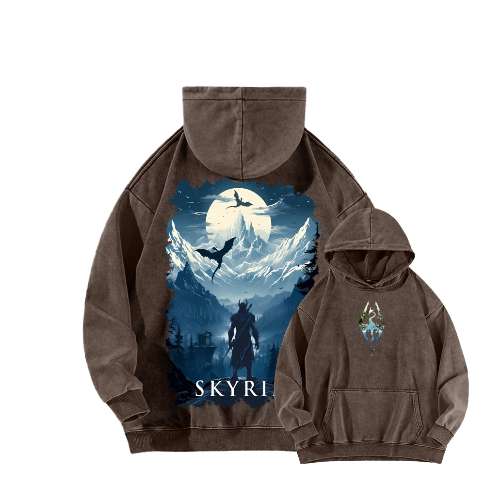 The Elder Scrolls Unisex Washed Hoodie 2602006835