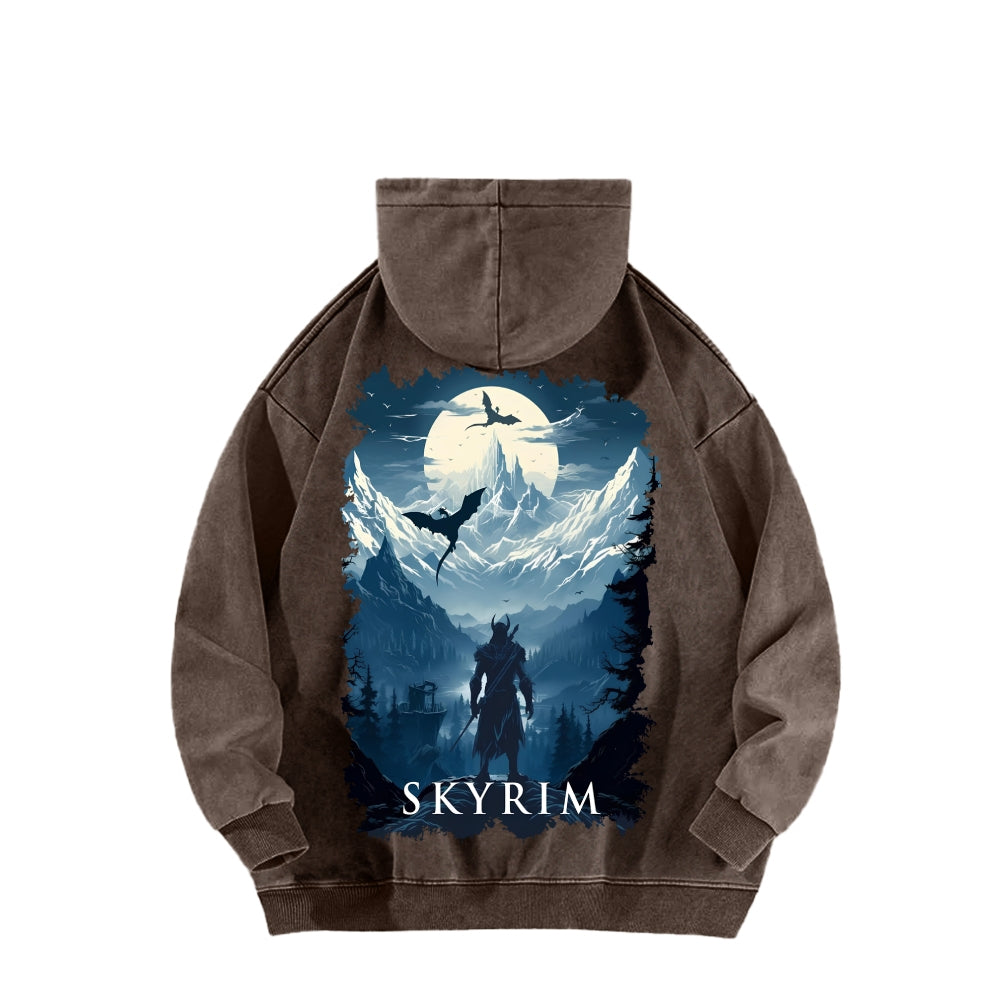 The Elder Scrolls Unisex Washed Hoodie 2602006835