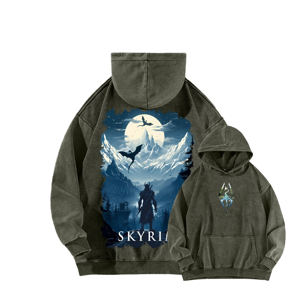 The Elder Scrolls Unisex Washed Hoodie 2602006835