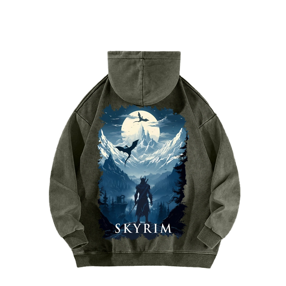 The Elder Scrolls Unisex Washed Hoodie 2602006835