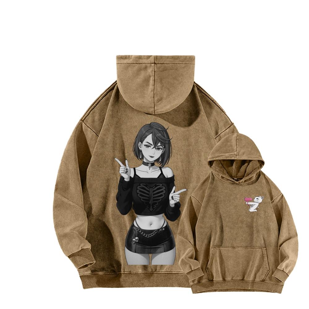 Dandadan Unisex Washed Hoodie 2602008710