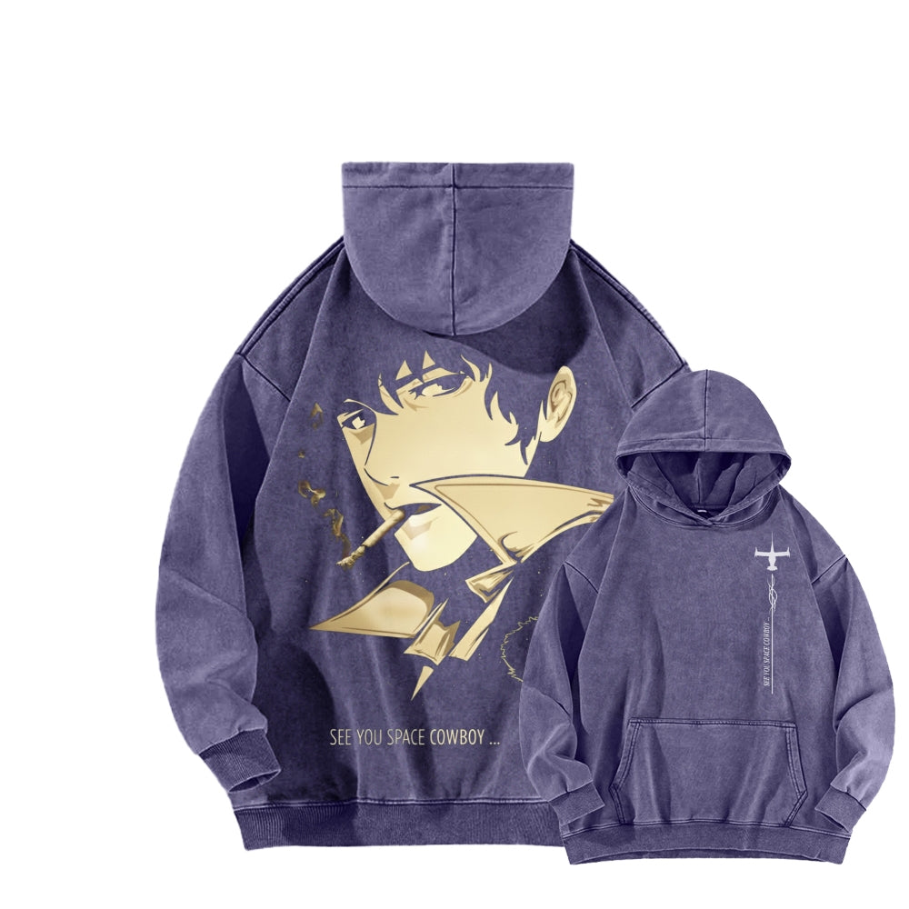 Cowboy Bebop Unisex Washed Hoodie 2602012229