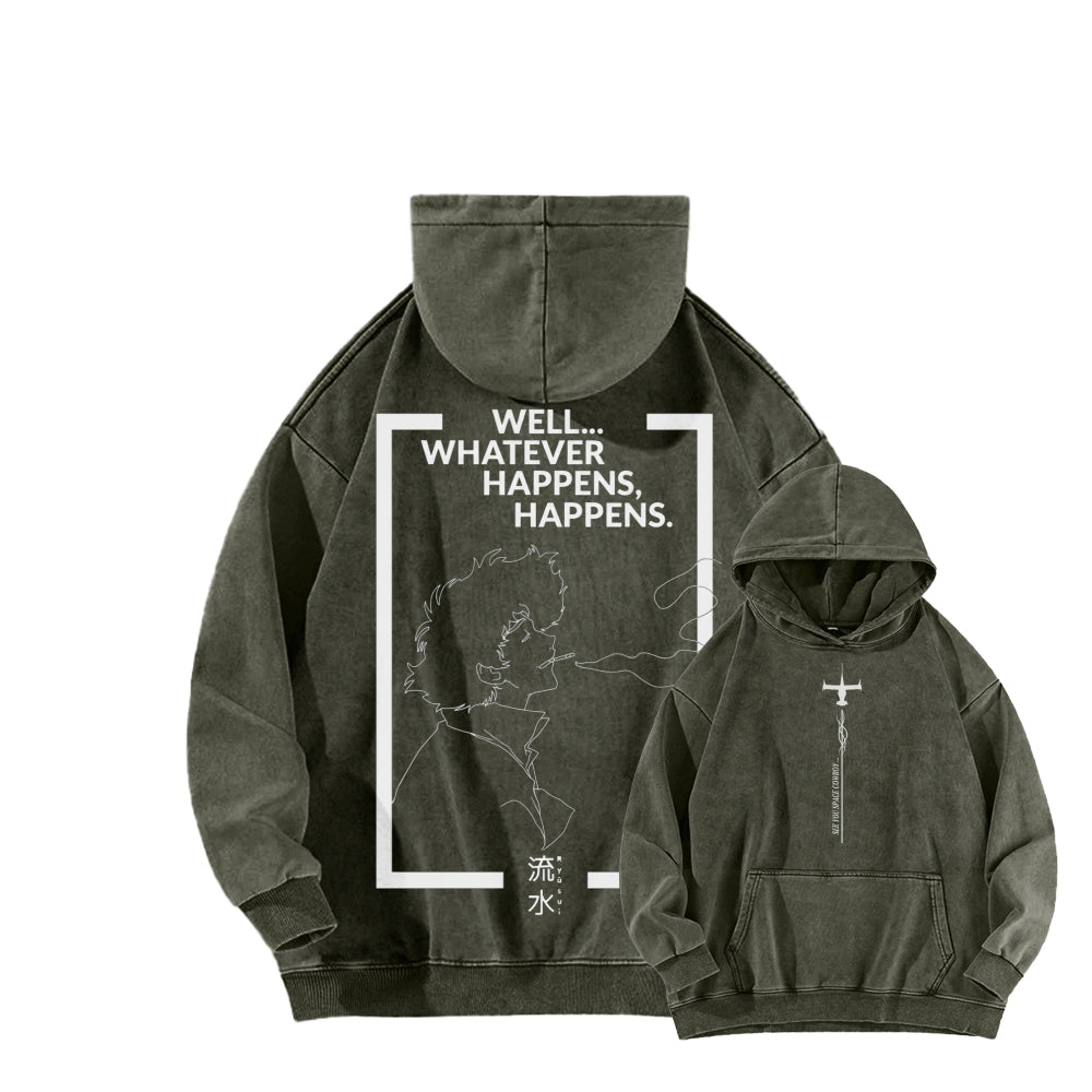 Cowboy Bebop Unisex Washed Hoodie 2602012249