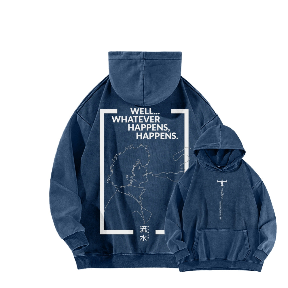 Cowboy Bebop Unisex Washed Hoodie 2602012249