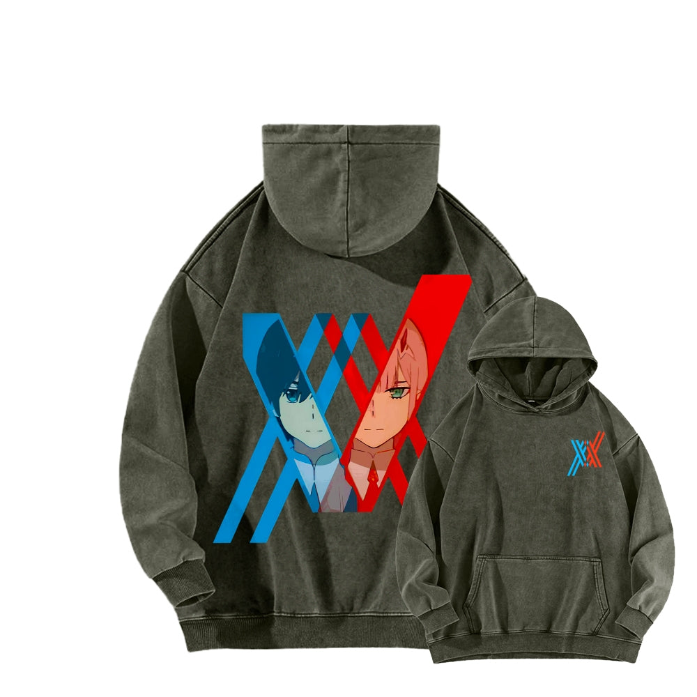 Darling in the Franxx Unisex Washed Hoodie 2602013437