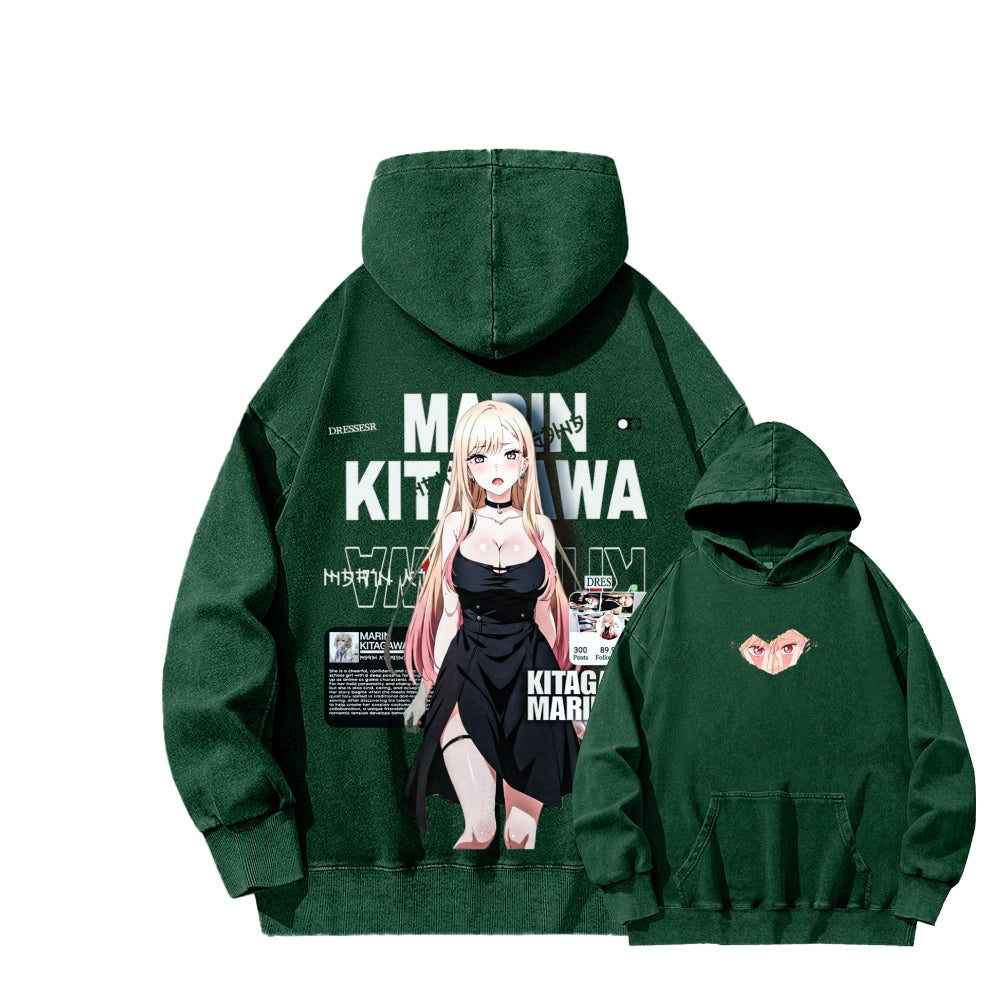 My Dress-Up Darling Marin Kitagawa Unisex Washed Hoodie 2602014215