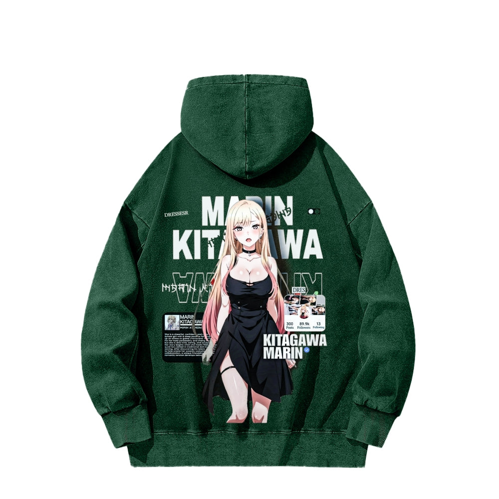 My Dress-Up Darling Marin Kitagawa Unisex Washed Hoodie 2602014215