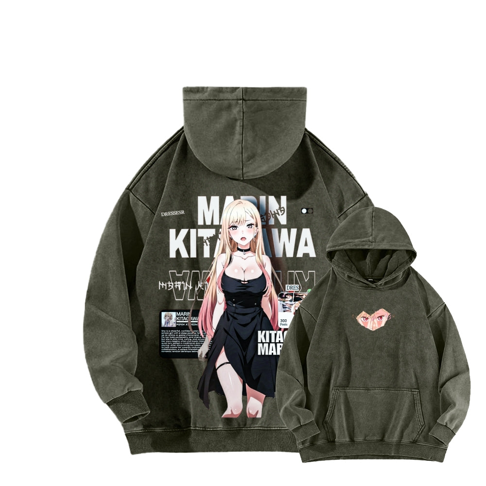 My Dress-Up Darling Marin Kitagawa Unisex Washed Hoodie 2602014215