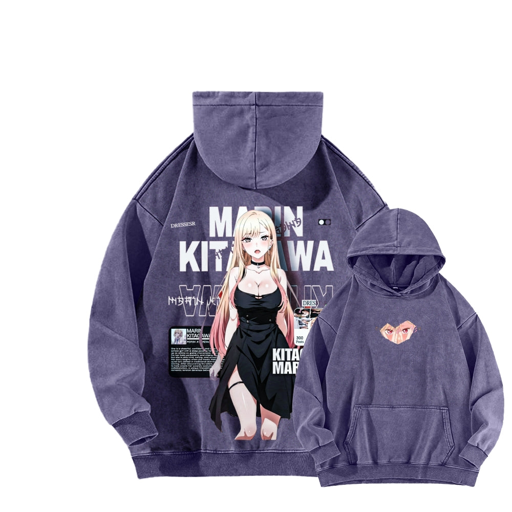 My Dress-Up Darling Marin Kitagawa Unisex Washed Hoodie 2602014215