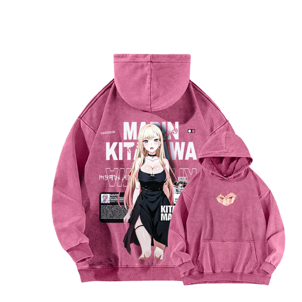 My Dress-Up Darling Marin Kitagawa Unisex Washed Hoodie 2602014215