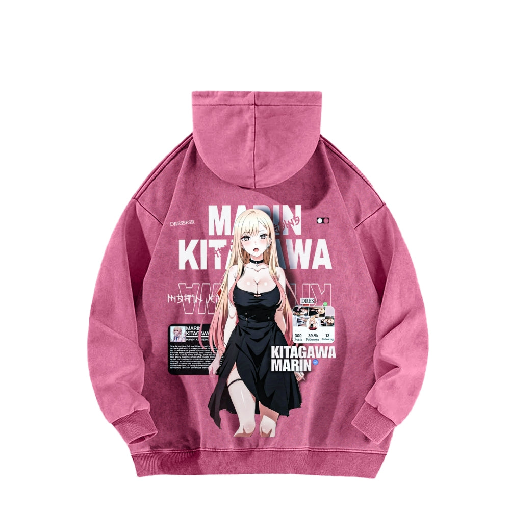 My Dress-Up Darling Marin Kitagawa Unisex Washed Hoodie 2602014215