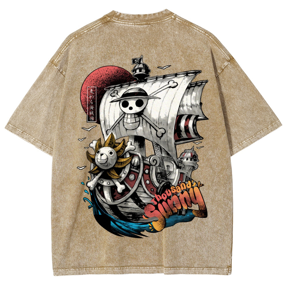One Piece Unisex Fit Washed T-Shirt 2603000489