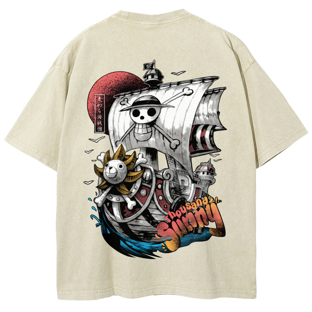 One Piece Unisex Fit Washed T-Shirt 2603000489