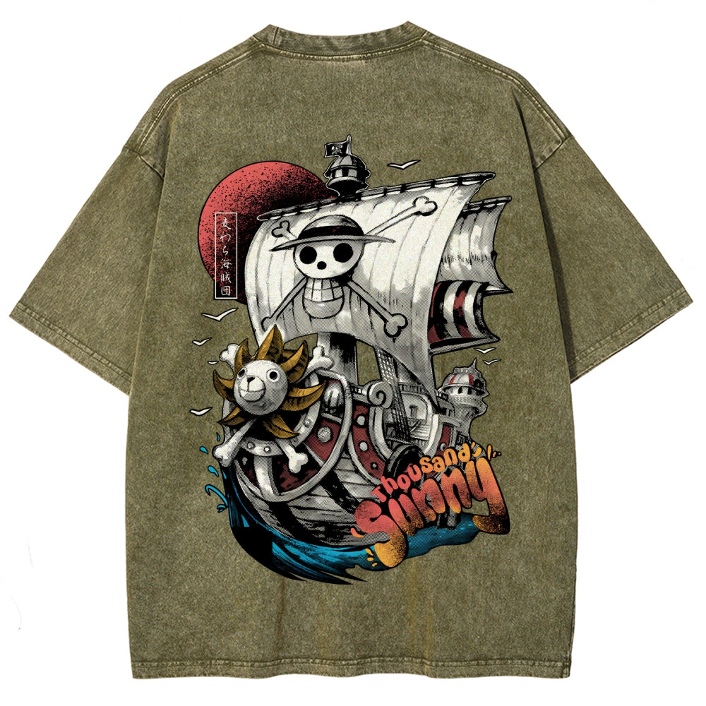 One Piece Unisex Fit Washed T-Shirt 2603000489