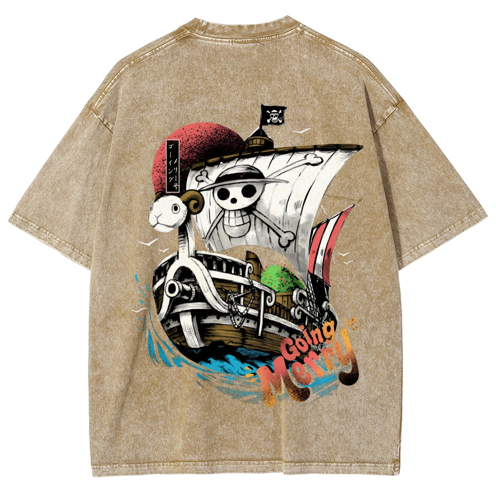 One Piece Unisex Fit Washed T-Shirt 2603000504