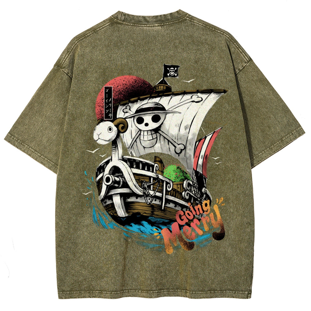 One Piece Unisex Fit Washed T-Shirt 2603000504