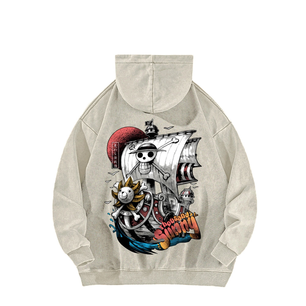 One Piece Unisex Washed Hoodie 2603000525