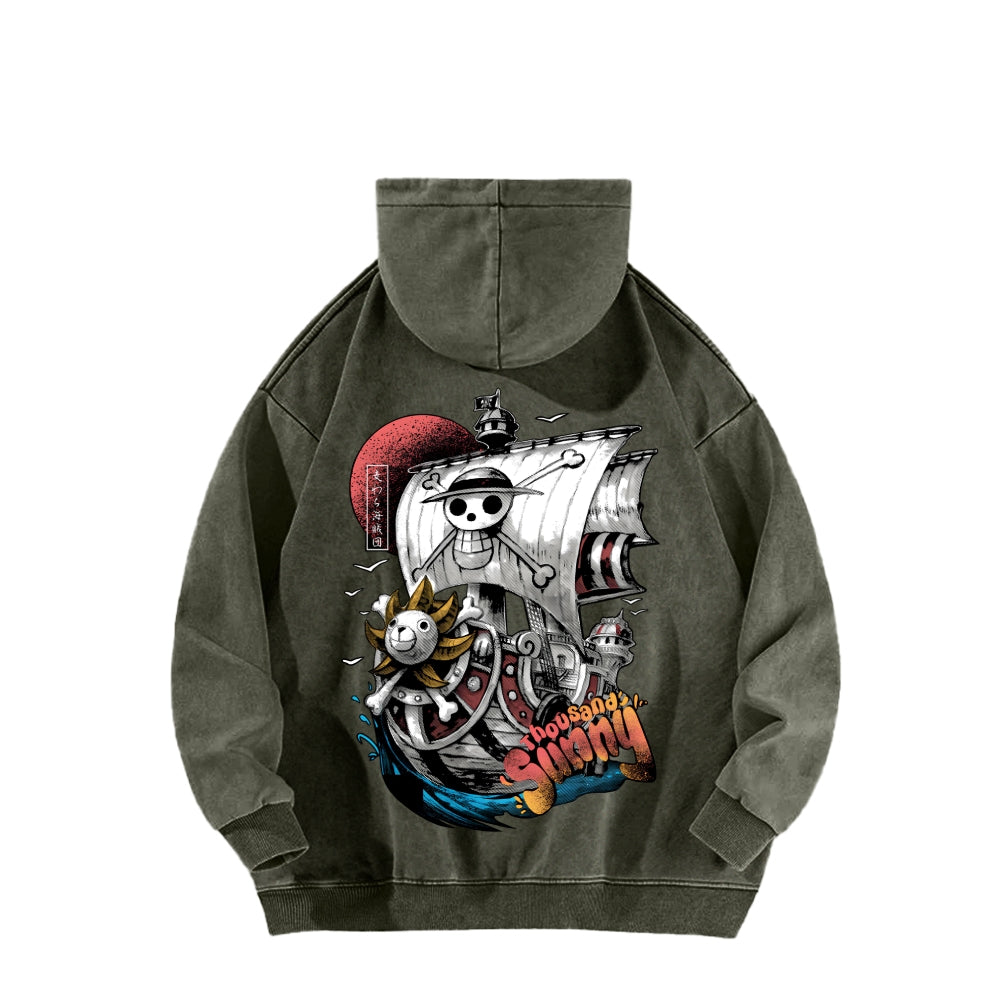 One Piece Unisex Washed Hoodie 2603000525