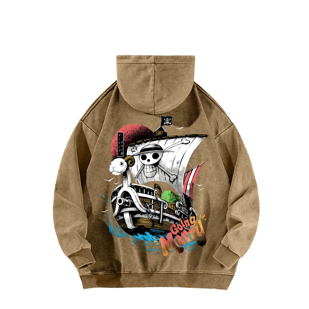 One Piece Unisex Washed Hoodie 2603000528