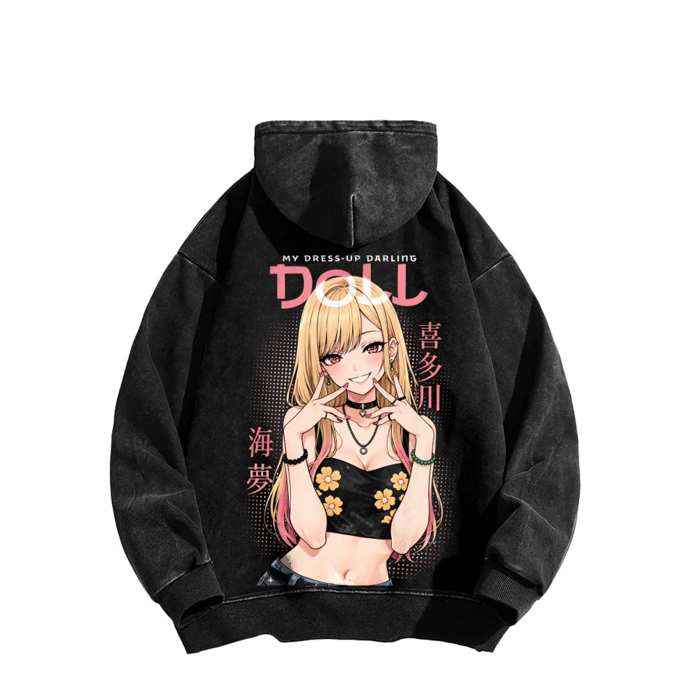 My Dress-Up Darling Marin Kitagawa Unisex Washed Hoodie 2603000605