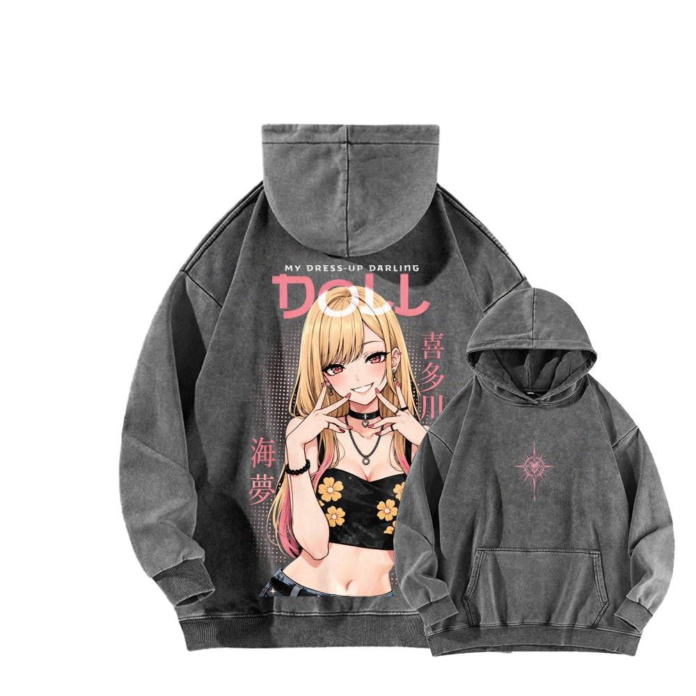 My Dress-Up Darling Marin Kitagawa Unisex Washed Hoodie 2603000605