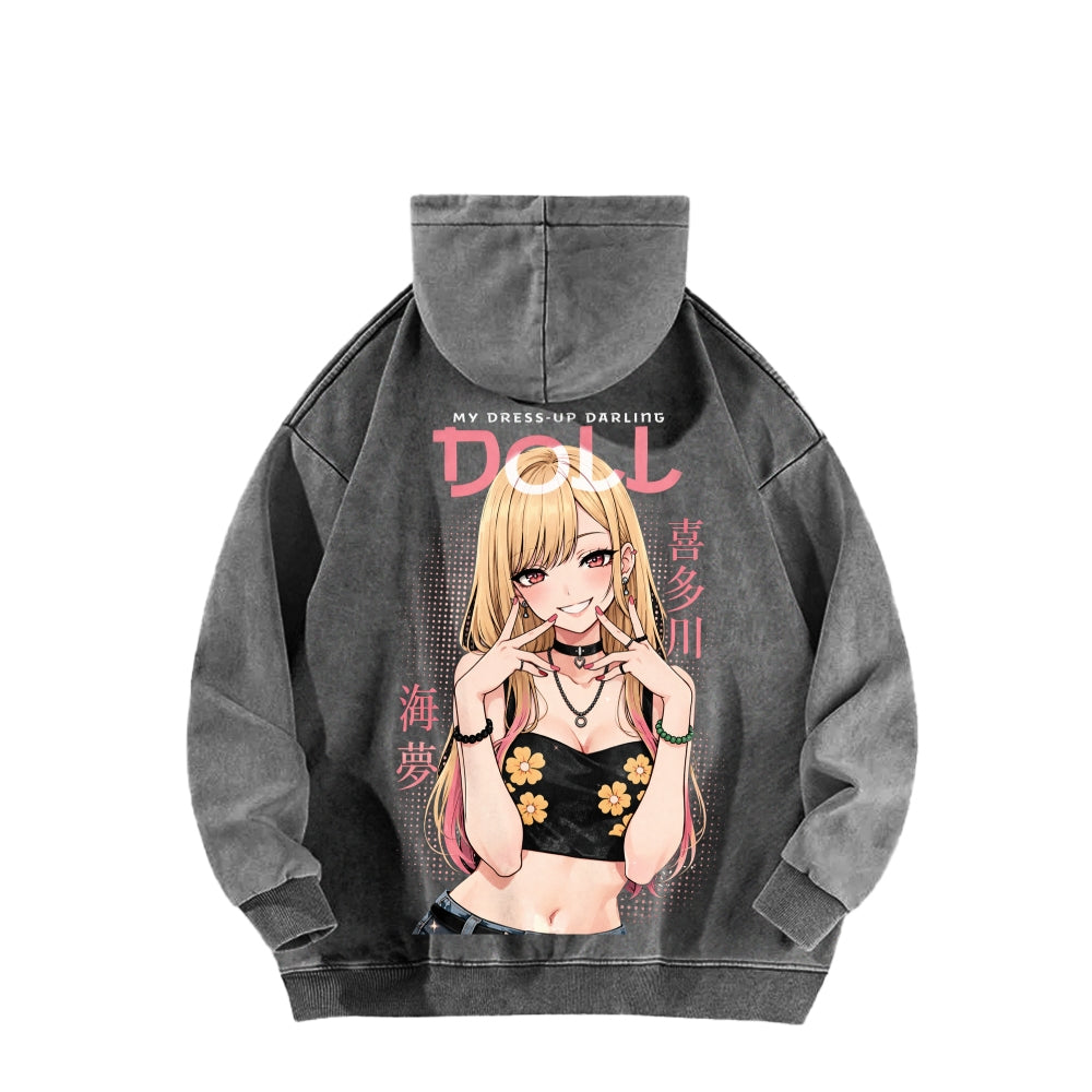 My Dress-Up Darling Marin Kitagawa Unisex Washed Hoodie 2603000605