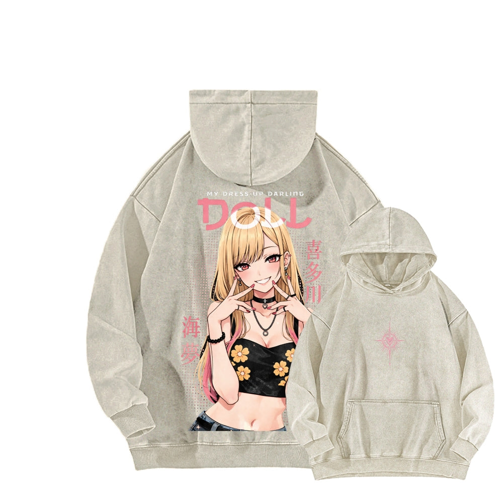 My Dress-Up Darling Marin Kitagawa Unisex Washed Hoodie 2603000605