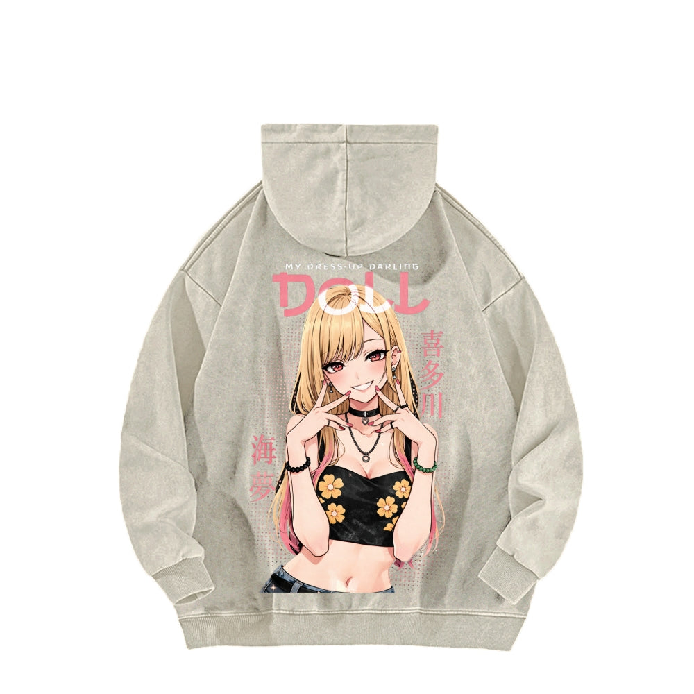 My Dress-Up Darling Marin Kitagawa Unisex Washed Hoodie 2603000605