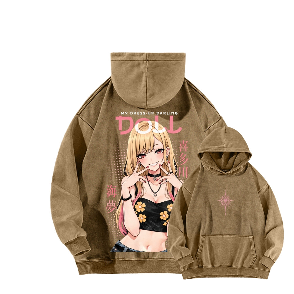 My Dress-Up Darling Marin Kitagawa Unisex Washed Hoodie 2603000605