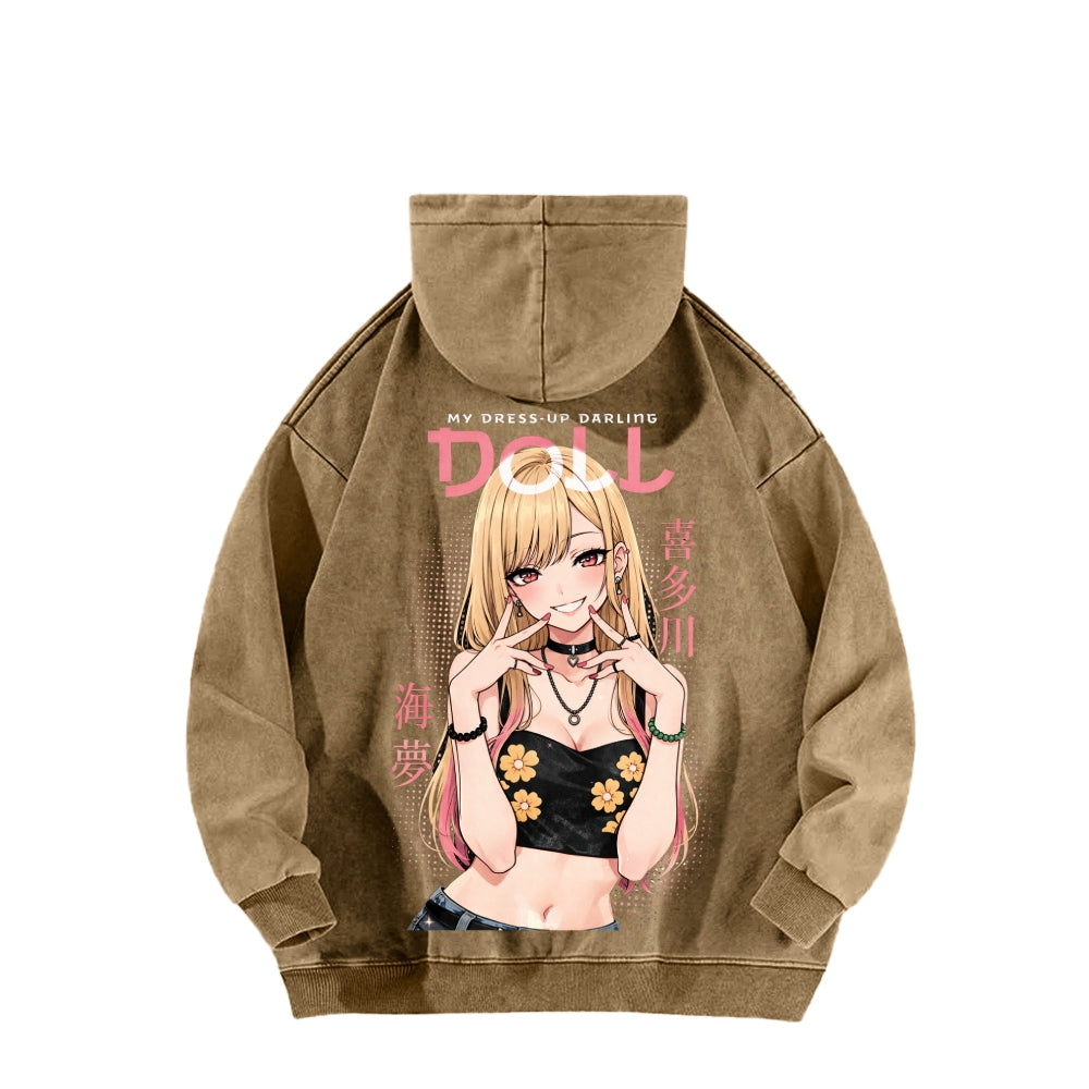 My Dress-Up Darling Marin Kitagawa Unisex Washed Hoodie 2603000605