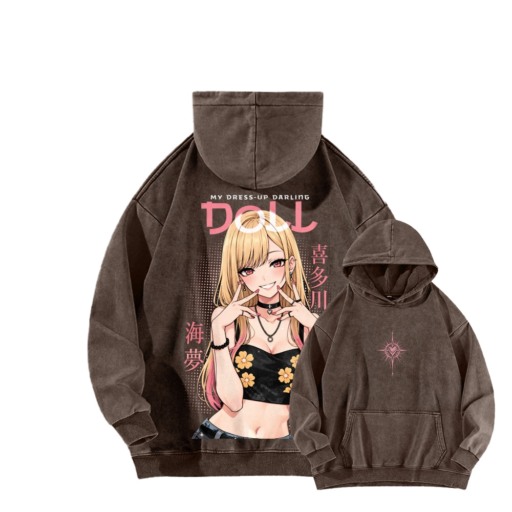 My Dress-Up Darling Marin Kitagawa Unisex Washed Hoodie 2603000605