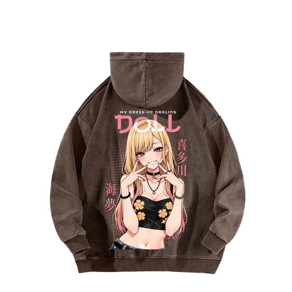 My Dress-Up Darling Marin Kitagawa Unisex Washed Hoodie 2603000605
