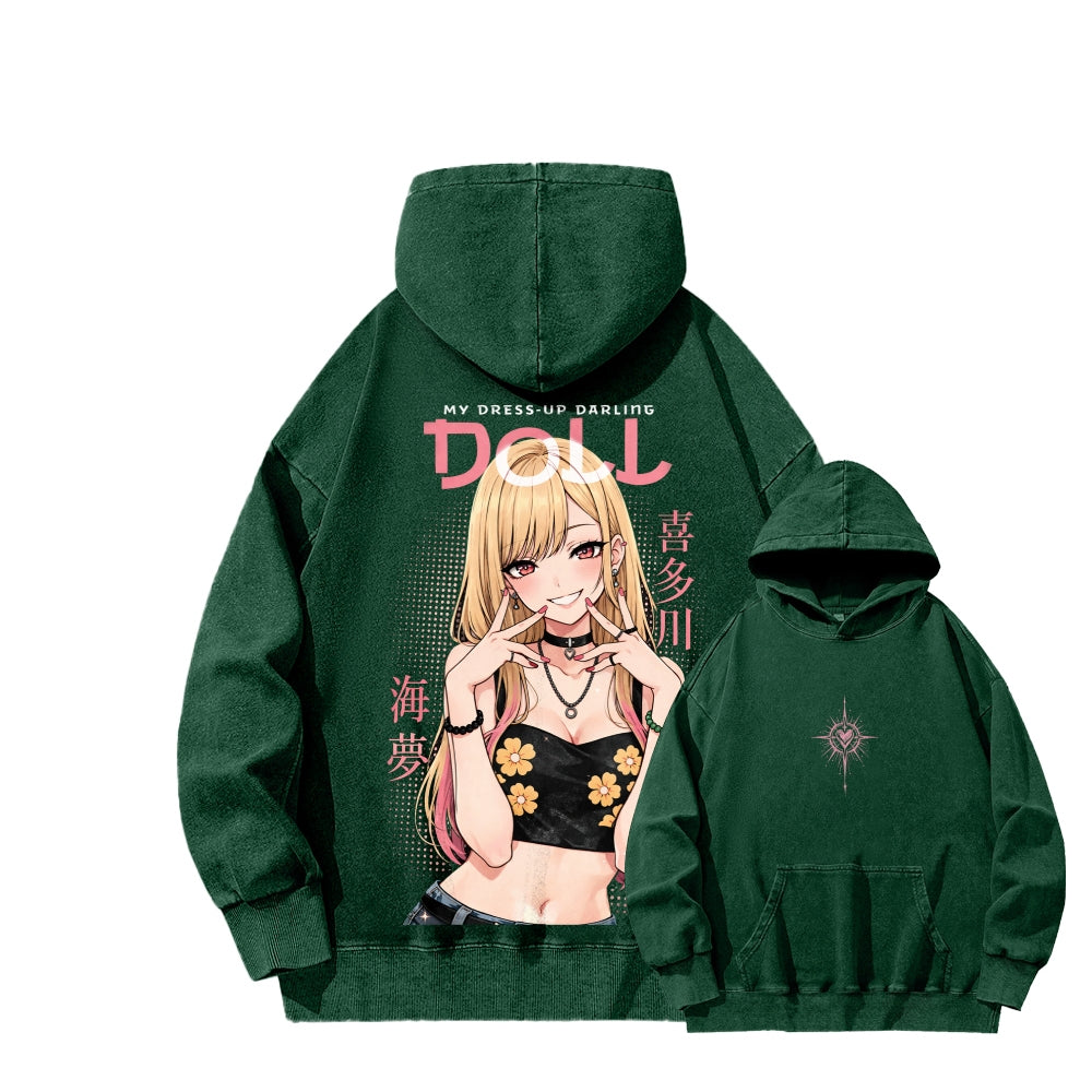 My Dress-Up Darling Marin Kitagawa Unisex Washed Hoodie 2603000605