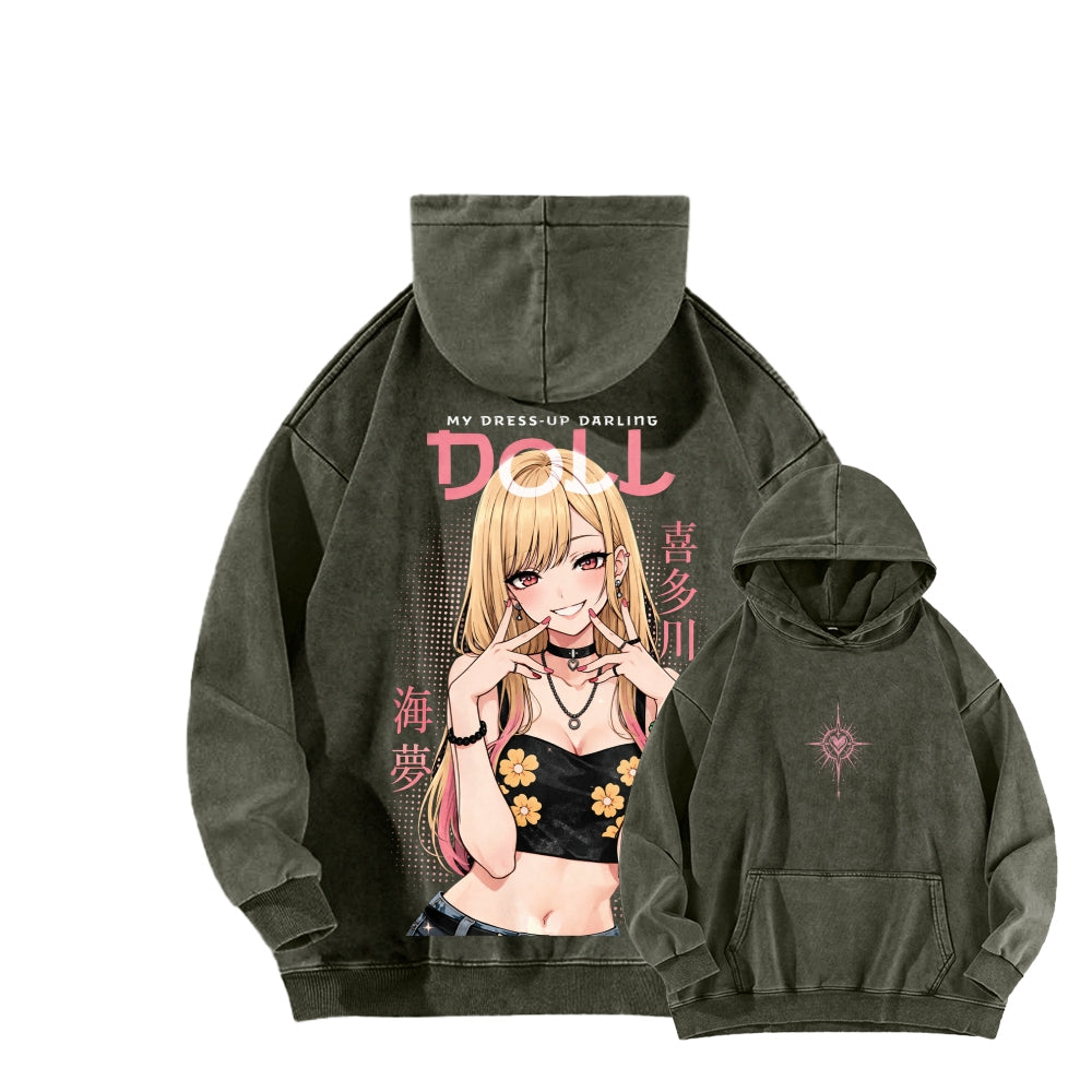 My Dress-Up Darling Marin Kitagawa Unisex Washed Hoodie 2603000605