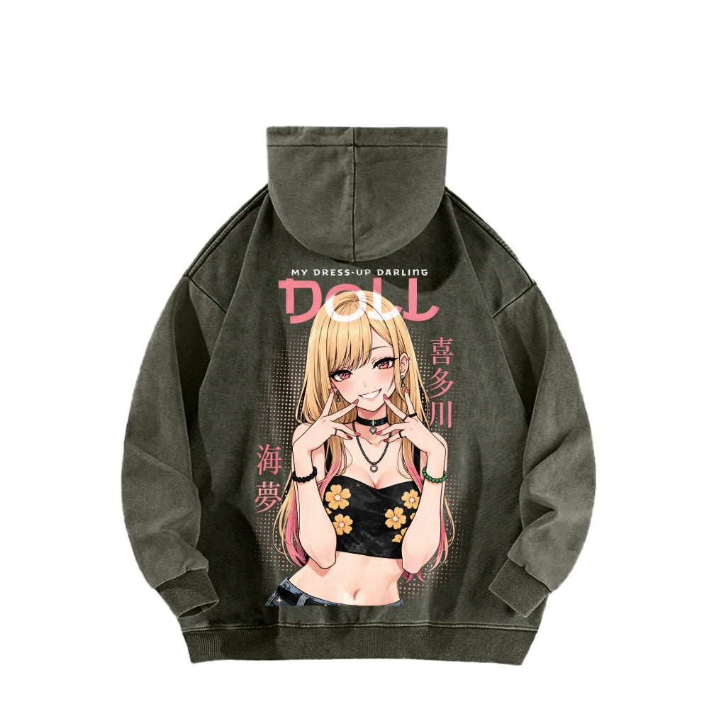 My Dress-Up Darling Marin Kitagawa Unisex Washed Hoodie 2603000605