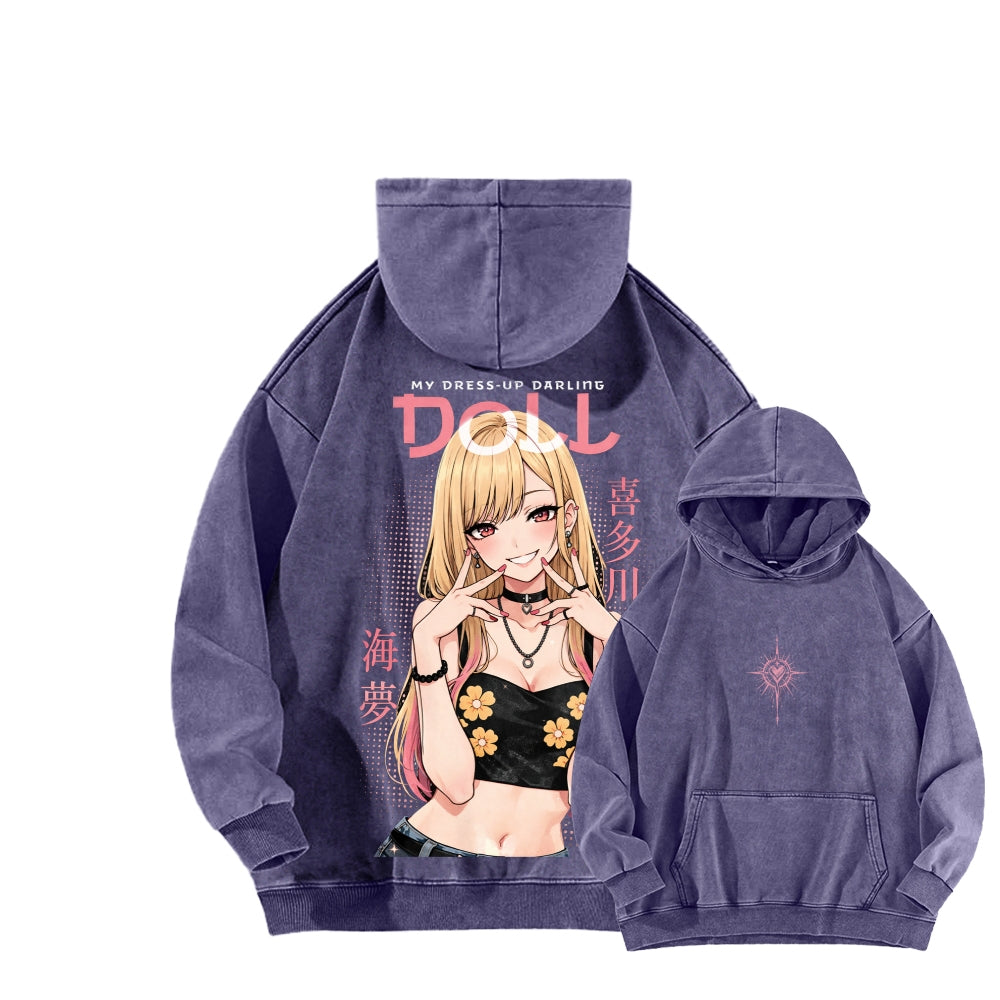 My Dress-Up Darling Marin Kitagawa Unisex Washed Hoodie 2603000605