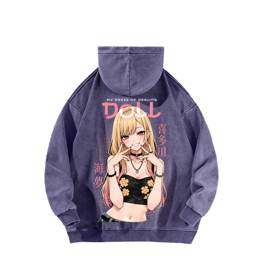 My Dress-Up Darling Marin Kitagawa Unisex Washed Hoodie 2603000605