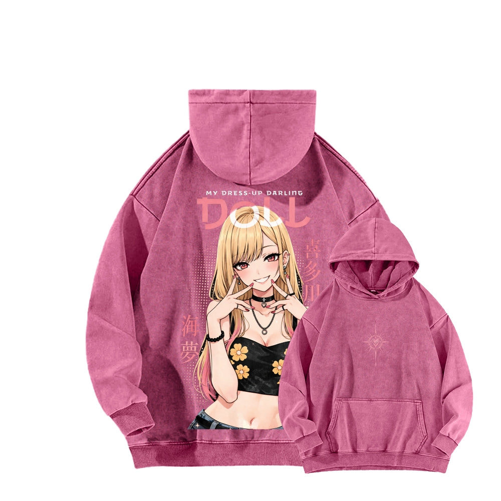 My Dress-Up Darling Marin Kitagawa Unisex Washed Hoodie 2603000605