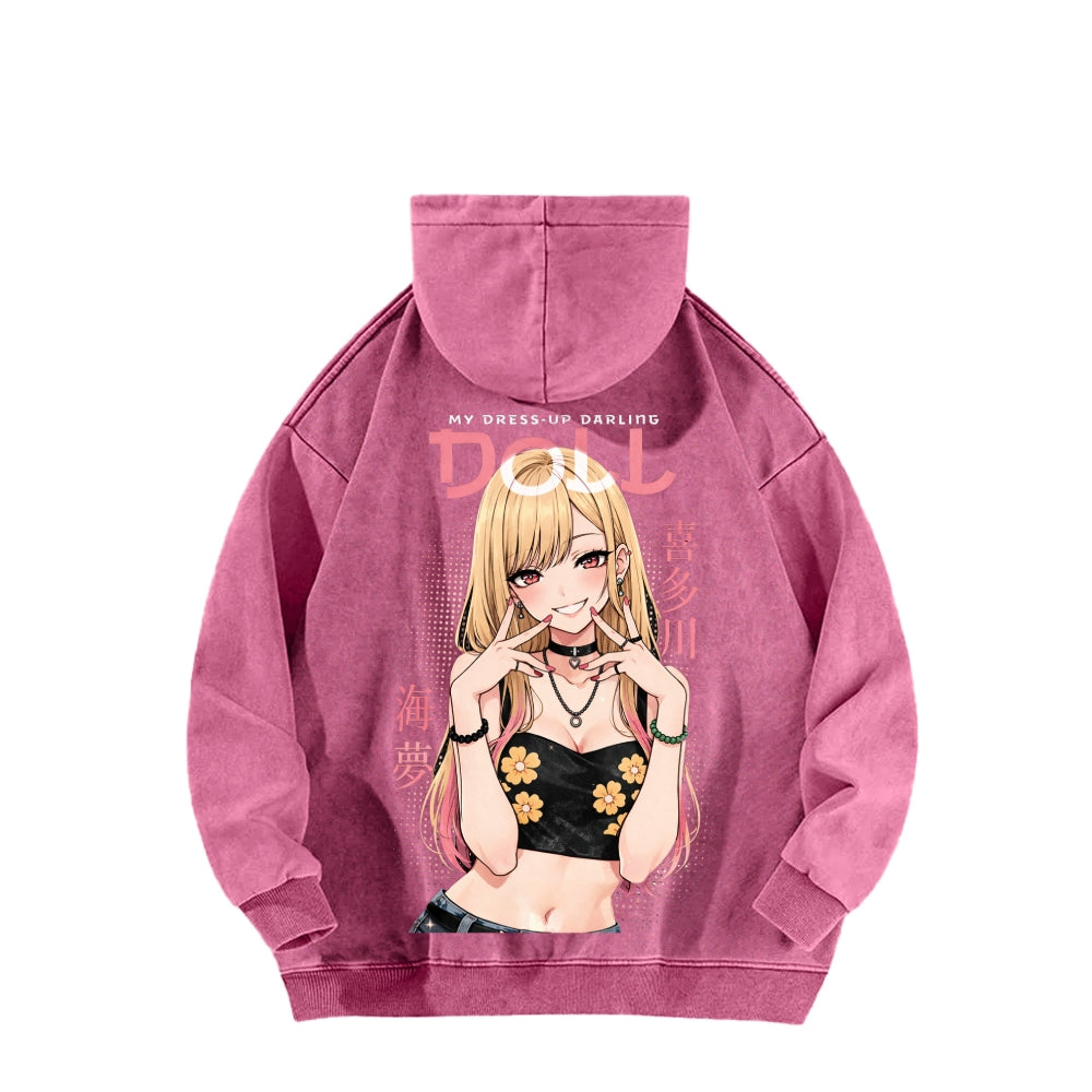My Dress-Up Darling Marin Kitagawa Unisex Washed Hoodie 2603000605