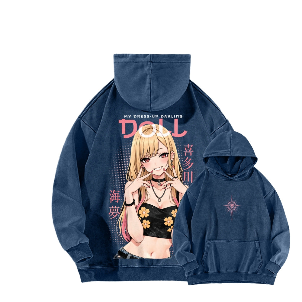My Dress-Up Darling Marin Kitagawa Unisex Washed Hoodie 2603000605